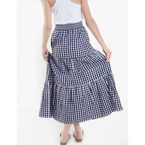 NEW NAVYBLEU gingham skirt in navy